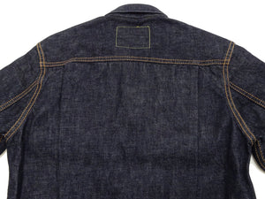 Momotaro Jeans Denim Jacket Men's Slim Fit Type 2 Style 14.7 oz. Deep Indigo Denim Jean Jacket MJ2103 One-Wash