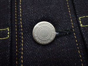 Momotaro Jeans Denim Jacket #002 Men's 1953 Type 2 Style 14.7oz. Zimbabwean Cotton Deep Indigo Denim Jean Jacket MMGJ0002 Sanforized, Unwashed Finish