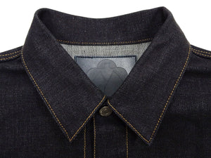 Momotaro Jeans Denim Jacket #002 Men's 1953 Type 2 Style 14.7oz. Zimbabwean Cotton Deep Indigo Denim Jean Jacket MMGJ0002 Sanforized, Unwashed Finish