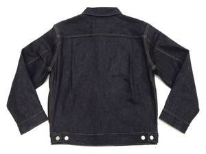 Momotaro Jeans Denim Jacket #002 Men's 1953 Type 2 Style 14.7oz. Zimbabwean Cotton Deep Indigo Denim Jean Jacket MMGJ0002 Sanforized, Unwashed Finish