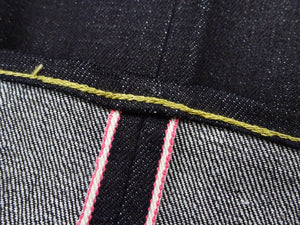 Momotaro Jeans Men's Slim & Tapered Fit Jeans #200 14.7oz. Zimbabwean Cotton Deep Indigo Denim Jean Pants MMJB0200 Sanforized, Unwashed Finish