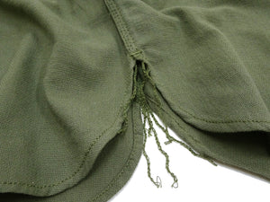 Momotaro Jeans Shirt Men's Plain Lightweight Cotton Dobby Long Sleeve Button Up Work Shirt MXLS1008 Olive