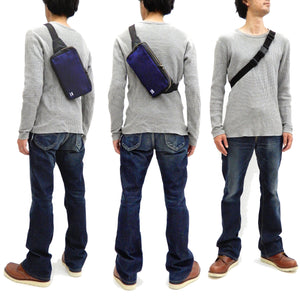 Momotaro Jeans Indigo Sashiko Sling Bag Men's Casual Japanese Style Small Crossbody Bag MZBG0016