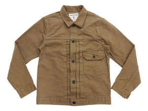 ONI Denim Men's Type I-Inspired Jacket Brown-Khaki 13 oz. Sulfur-Dyed Heavy Oxford Made in Japan (ONI-01507L-HOX-BRK)