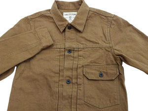 ONI Denim Men's Type I-Inspired Jacket Brown-Khaki 13 oz. Sulfur-Dyed Heavy Oxford Made in Japan (ONI-01507L-HOX-BRK)