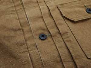 ONI Denim Men's Type I-Inspired Jacket Brown-Khaki 13 oz. Sulfur-Dyed Heavy Oxford Made in Japan (ONI-01507L-HOX-BRK)