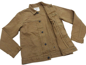 ONI Denim Men's Type I-Inspired Jacket Brown-Khaki 13 oz. Sulfur-Dyed Heavy Oxford Made in Japan (ONI-01507L-HOX-BRK)
