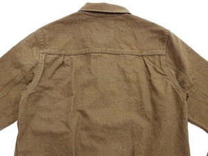 ONI Denim Men's Type I-Inspired Jacket Brown-Khaki 13 oz. Sulfur-Dyed Heavy Oxford Made in Japan (ONI-01507L-HOX-BRK)