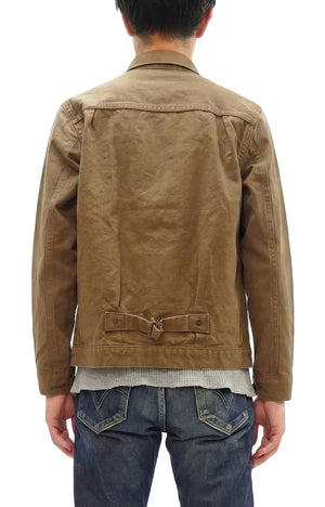 ONI Denim Men's Type I-Inspired Jacket Brown-Khaki 13 oz. Sulfur-Dyed Heavy Oxford Made in Japan (ONI-01507L-HOX-BRK)