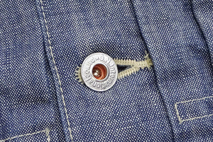 ONI Denim Men's 13oz Japanese Blue Chambray Jacket - Modern Type II Style, One-Wash (ONI-02516P-SHVCH)