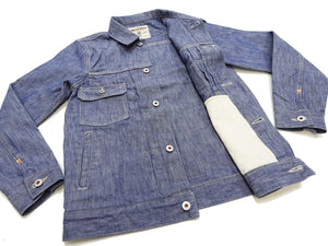 ONI Denim Men's 13oz Japanese Blue Chambray Jacket - Modern Type II Style, One-Wash (ONI-02516P-SHVCH)
