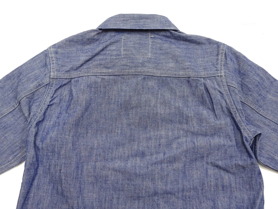 ONI Denim Men's 13oz Japanese Blue Chambray Jacket - Modern Type II Style, One-Wash (ONI-02516P-SHVCH)