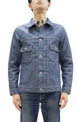 ONI Denim Men's 13oz Japanese Blue Chambray Jacket - Modern Type II Style, One-Wash (ONI-02516P-SHVCH)