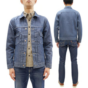 ONI Denim Men's 13oz Japanese Blue Chambray Jacket - Modern Type II Style, One-Wash (ONI-02516P-SHVCH)