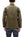 Oni Denim Chore Coat ONI-03100-HOX Men's Casual Modern-Fit Sulfur-Dyed Cotton Slub Oxford Weave Work Jacket Olive-Green One-Wash