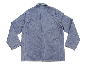 ONI Denim Men's 13oz Japanese Blue Chambray Jacket - Modern Work Chore Coat Style, ONI-03501-SHVCH One-Wash