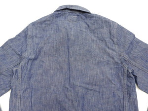 ONI Denim Men's 13oz Japanese Blue Chambray Jacket - Modern Work Chore Coat Style, ONI-03501-SHVCH One-Wash