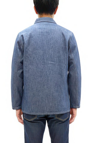 ONI Denim Men's 13oz Japanese Blue Chambray Jacket - Modern Work Chore Coat Style, ONI-03501-SHVCH One-Wash