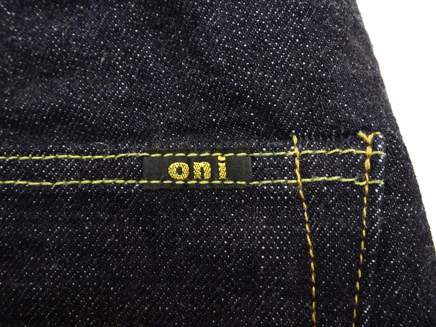 ONI Denim Relaxed Straight Jeans 200 Men's Button-Fly High-Rise 15oz. Low-Tension Selvedge Denim Indigo Jean Pants ONI-200