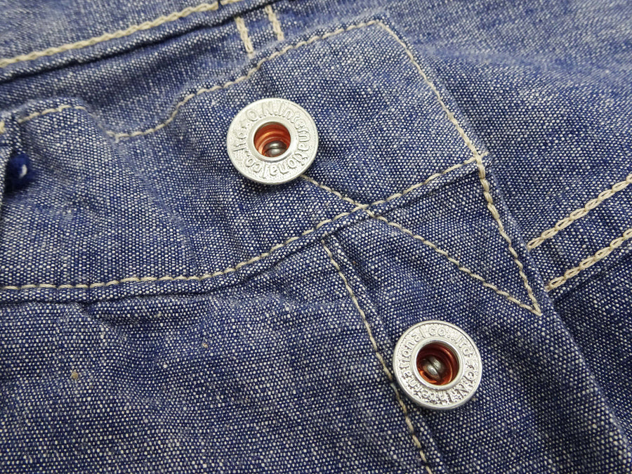 ONI Denim Blue Chambray Pants - Men's Relaxed Straight Fit, Button Fly, Casual Lightweight 8oz Chambray Jeans - ONI200-HCSV