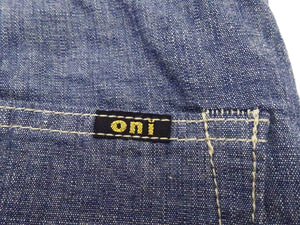 ONI Denim Blue Chambray Pants - Men's Relaxed Straight Fit, Button Fly, Casual Lightweight 8oz Chambray Jeans - ONI200-HCSV
