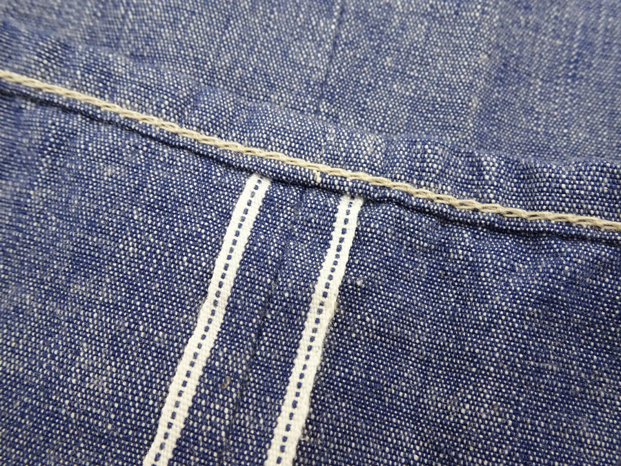 ONI Denim Blue Chambray Pants - Men's Relaxed Straight Fit, Button Fly, Casual Lightweight 8oz Chambray Jeans - ONI200-HCSV