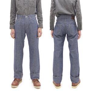 ONI Denim Blue Chambray Pants - Men's Relaxed Straight Fit, Button Fly, Casual Lightweight 8oz Chambray Jeans - ONI200-HCSV