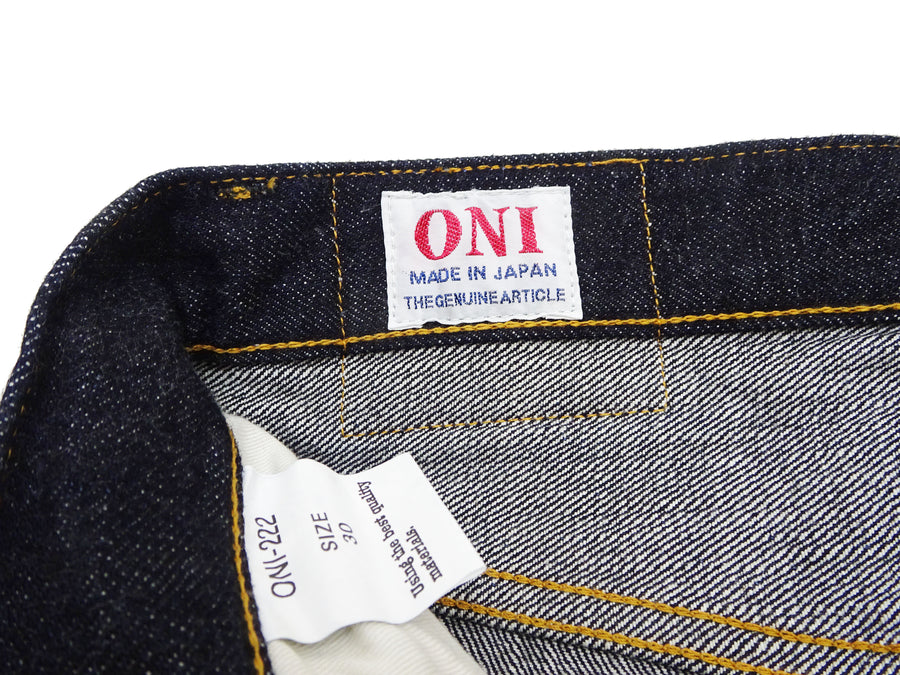 ONI Denim Baggy Jeans 222 Men's High-Rise Wide Leg Straight 15oz. Low-Tension Selvedge Denim Indigo Jean Pants ONI-222