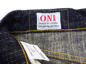 ONI Denim Jeans 246-Kasuri Men's 17oz. ONI-Kasuri Denim Jeans Tapered Fit Indigo Slub Denim Jean Pants ONI246-Kasuri