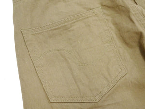 ONI Denim Selvedge Chino Pants - Men's Relaxed Straight Fit, Button Fly, Casual 8oz Selvage Chino Twill Trousers - ONI266SVC-KHB khaki-Beige