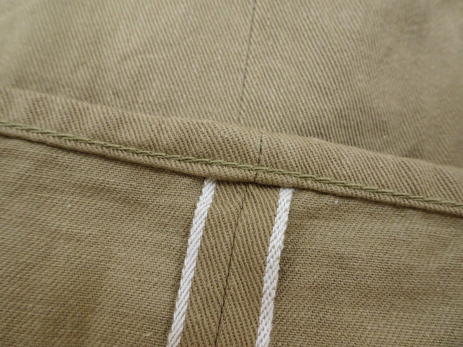 ONI Denim Selvedge Chino Pants - Men's Relaxed Straight Fit, Button Fly, Casual 8oz Selvage Chino Twill Trousers - ONI266SVC-KHB khaki-Beige