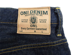 ONI Denim Men's 15oz Selvedge Jeans - Old-Style Spun Yarn & Shuttle-Loom Woven Denim, Regular Straight Fit, Button Fly, Indigo One Wash, Made in Japan (ONI270-Ishikawadai)