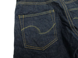 ONI Denim Men's 15oz Selvedge Jeans - Old-Style Spun Yarn & Shuttle-Loom Woven Denim, Regular Straight Fit, Button Fly, Indigo One Wash, Made in Japan (ONI270-Ishikawadai)