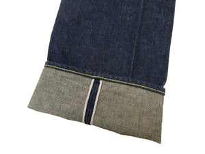 ONI Denim Men's 15oz Selvedge Jeans - Old-Style Spun Yarn & Shuttle-Loom Woven Denim, Regular Straight Fit, Button Fly, Indigo One Wash, Made in Japan (ONI270-Ishikawadai)