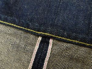 ONI Denim Men's 15oz Selvedge Jeans - Old-Style Spun Yarn & Shuttle-Loom Woven Denim, Regular Straight Fit, Button Fly, Indigo One Wash, Made in Japan (ONI270-Ishikawadai)