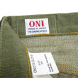 Load image into Gallery viewer, ONI Denim Men's 18oz Olive Denim Jeans - Heavyweight, Regular Straight Fit, Button Fly, Made in Japan (ONI270-OLD18)
