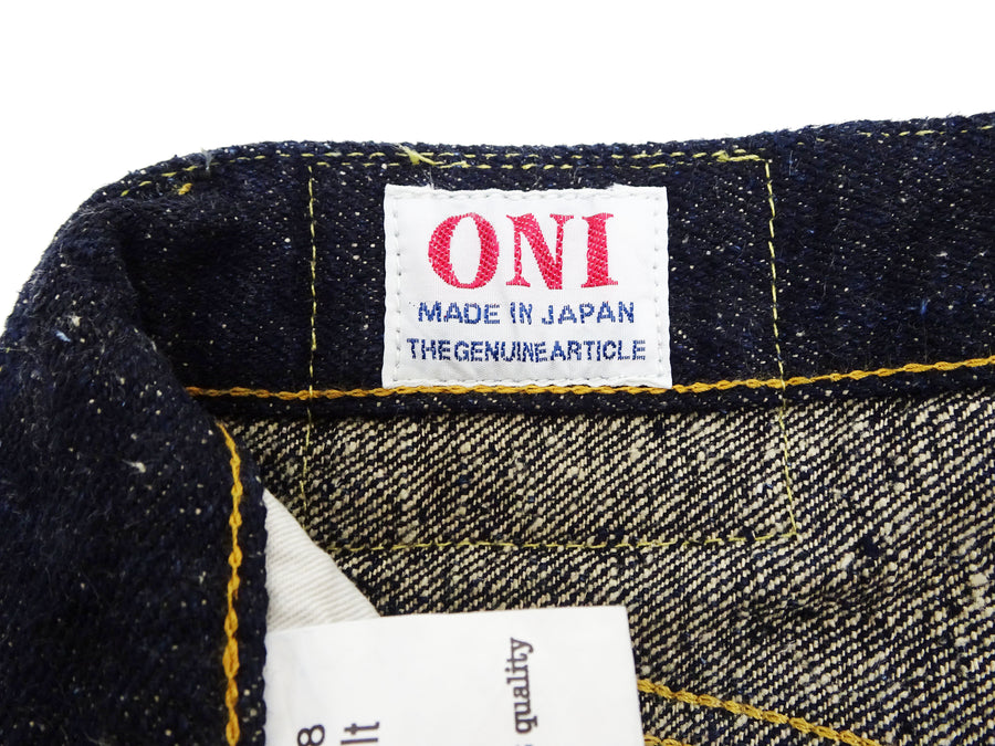 ONI Denim Men's 20 oz Heavyweight Nep Selvedge Jeans - Regular Straight Fit - One Wash Indigo - Made in Japan (ONI288-Asphalt)