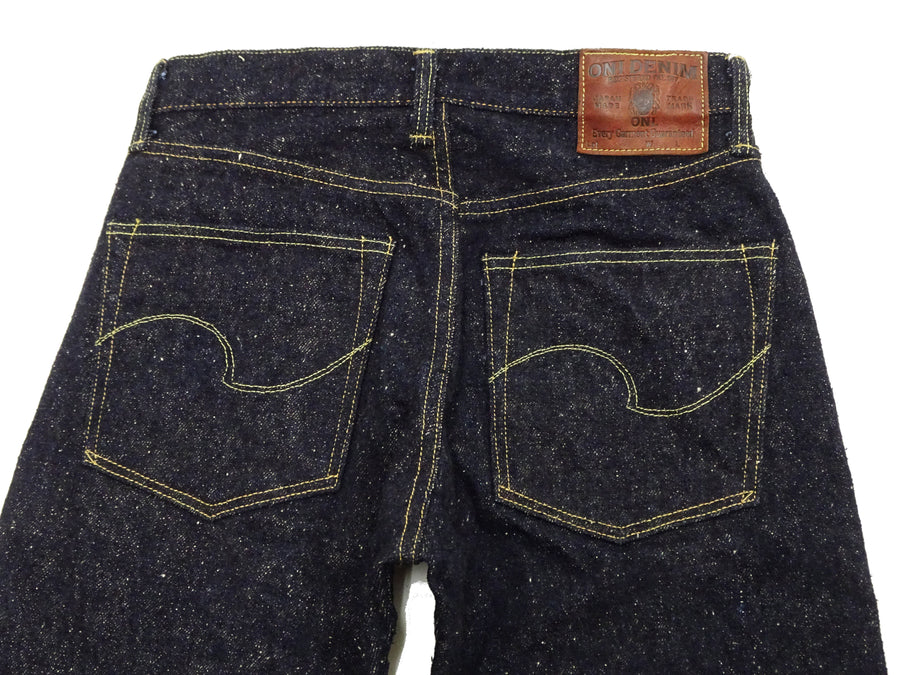 ONI Denim Men's 20 oz Heavyweight Nep Selvedge Jeans - Regular Straight Fit - One Wash Indigo - Made in Japan (ONI288-Asphalt)