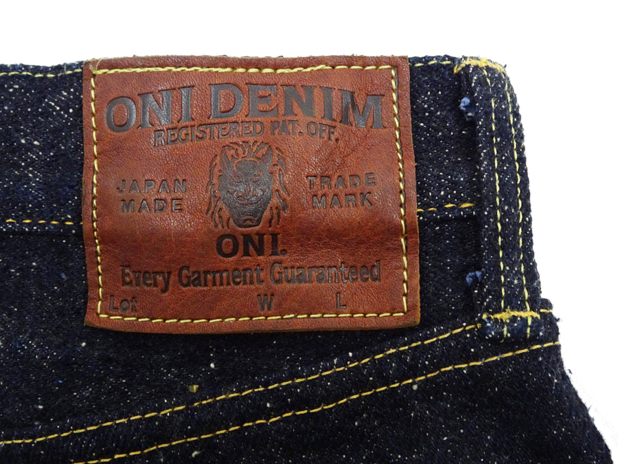 ONI Denim Men's 20 oz Heavyweight Nep Selvedge Jeans - Regular Straight Fit - One Wash Indigo - Made in Japan (ONI288-Asphalt)