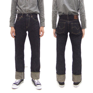 ONI Denim Men's 20 oz Heavyweight Nep Selvedge Jeans - Regular Straight Fit - One Wash Indigo - Made in Japan (ONI288-Asphalt)