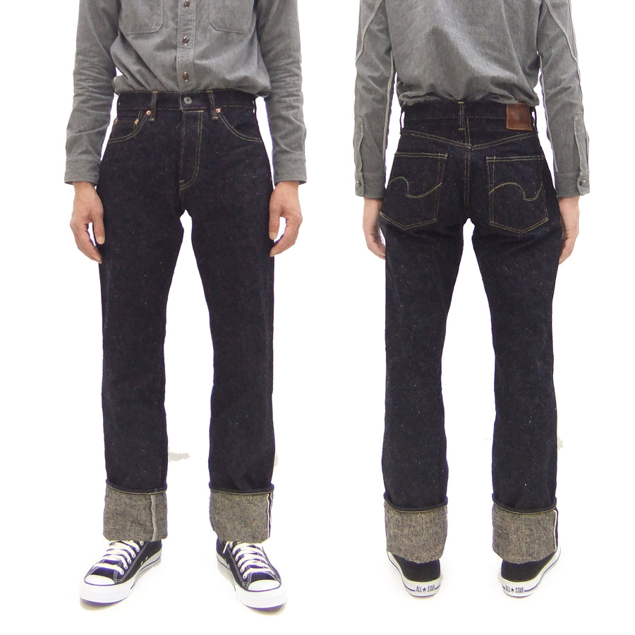 ONI Denim Men's 20 oz Heavyweight Nep Selvedge Jeans - Regular Straight Fit - One Wash Indigo - Made in Japan (ONI288-Asphalt)