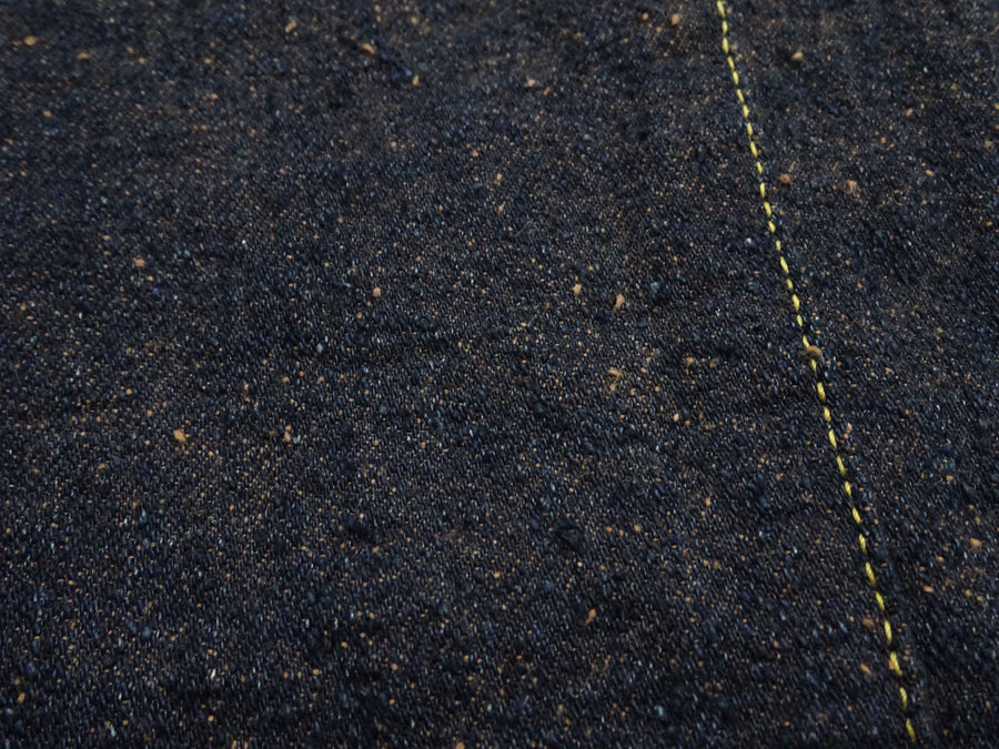 ONI Denim Jeans 288 Men's Regular Straight 15oz Selvedge Crashed Concrete Denim ONI288CCD-MOCA Indigo Warp / Mocha Brown Weft