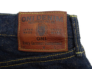ONI Denim Jeans 288 Men's Regular Straight 15oz Selvedge Crashed Concrete Denim ONI288CCD-MOCA Indigo Warp / Mocha Brown Weft