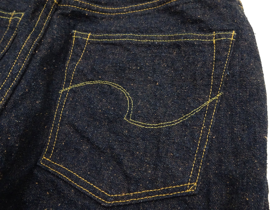 ONI Denim Jeans 288 Men's Regular Straight 15oz Selvedge Crashed Concrete Denim ONI288CCD-MOCA Indigo Warp / Mocha Brown Weft