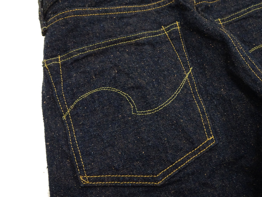 ONI Denim Jeans 288 Men's Regular Straight 15oz Selvedge Crashed Concrete Denim ONI288CCD-MOCA Indigo Warp / Mocha Brown Weft