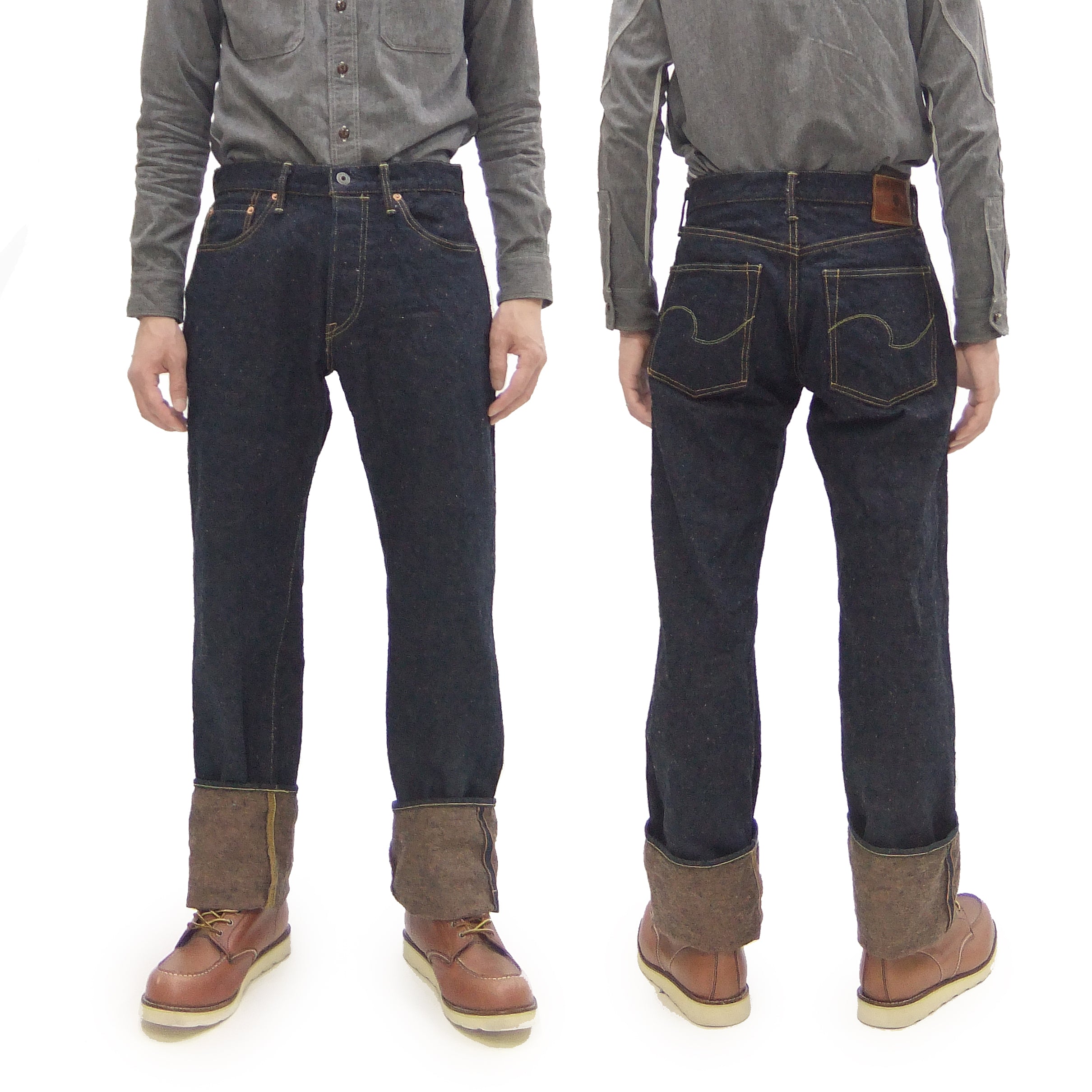 ONI Denim Jeans 288 Men's Regular Straight 15oz Selvedge Crashed