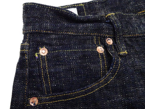 ONI Denim Jeans 595-Kasuri Men's 17oz. ONI-Kasuri Slub Denim Jeans Relaxed Fit with Straight-Leg Indigo Jean Pants ONI595-Kasuri