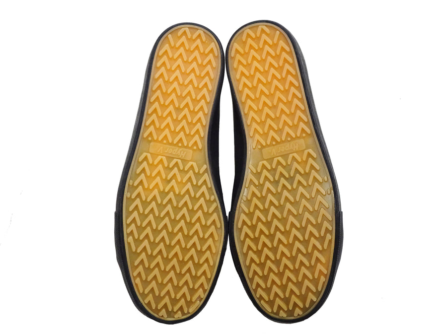 Kojima Genes Sneakers Men's Casual High Top Microfiber leather Sneakers with Side Zip RNB-8008 rnb8008 Black