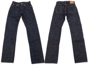 Samurai Jeans S0510XXII Men's Regular Straight Fit One-Washed 15 Oz. Indigo Japanese Denim Pants One Wash