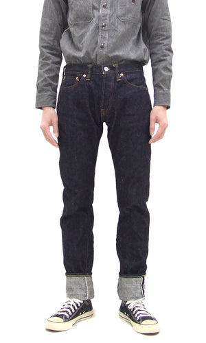 Samurai Jeans S0511XXII Men's Slim Tapered Fit One-Washed 15 Oz. Japanese Indigo Denim Pants